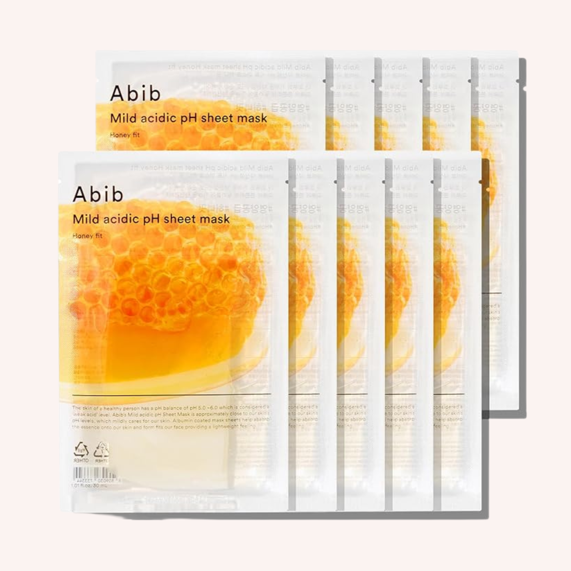 Abib Mild Acidic pH Sheet Mask Honey Fit 30ml x 10 sheets