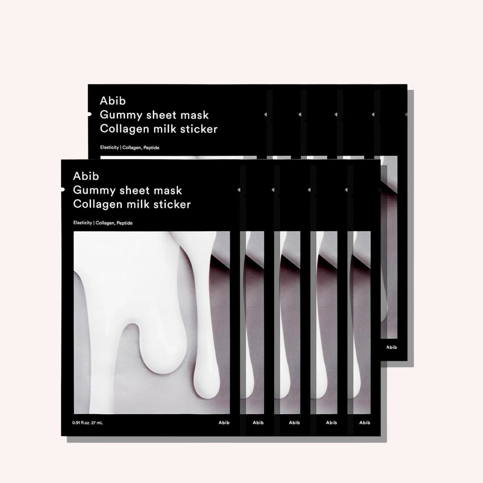 Abib Gummy Sheet Mask Collagen Milk Sticker – Intense Hydration & Firming Care – 27ml x 10 sheets