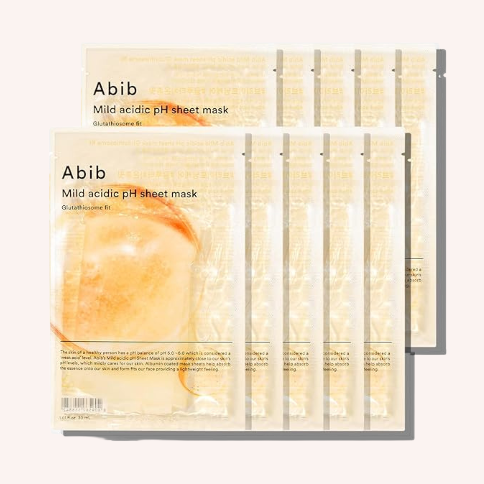 Abib MIld Acidic pH Sheet Mask Glutathiosome Fit 30ml x 10 sheets