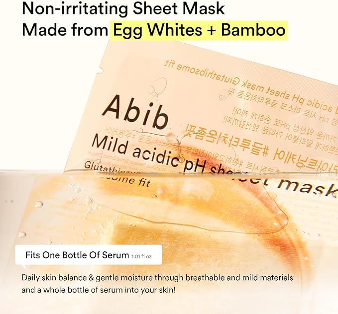 Abib Mild Acidic pH Sheet Mask Heartleaf Fit 30ml x 10 sheets
