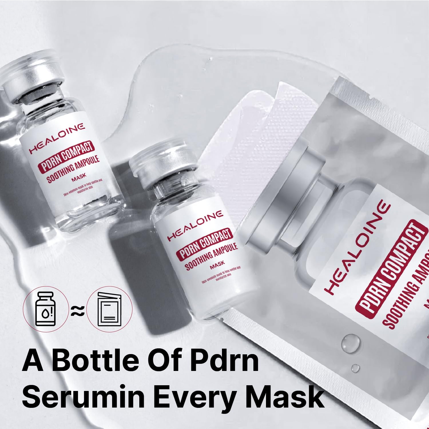 Healoine PDRN Compact Soothing Ampoule Mask 30g*10 pieces