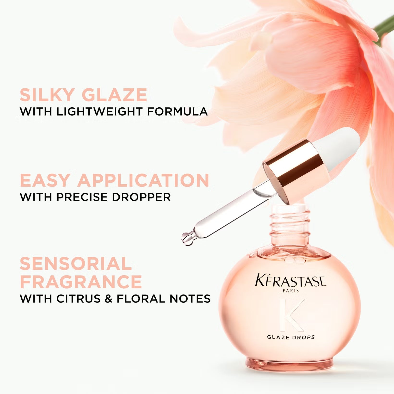 Kérastase Gloss Absolu Glaze Drops Hair Oil with Wild Rose 15ml