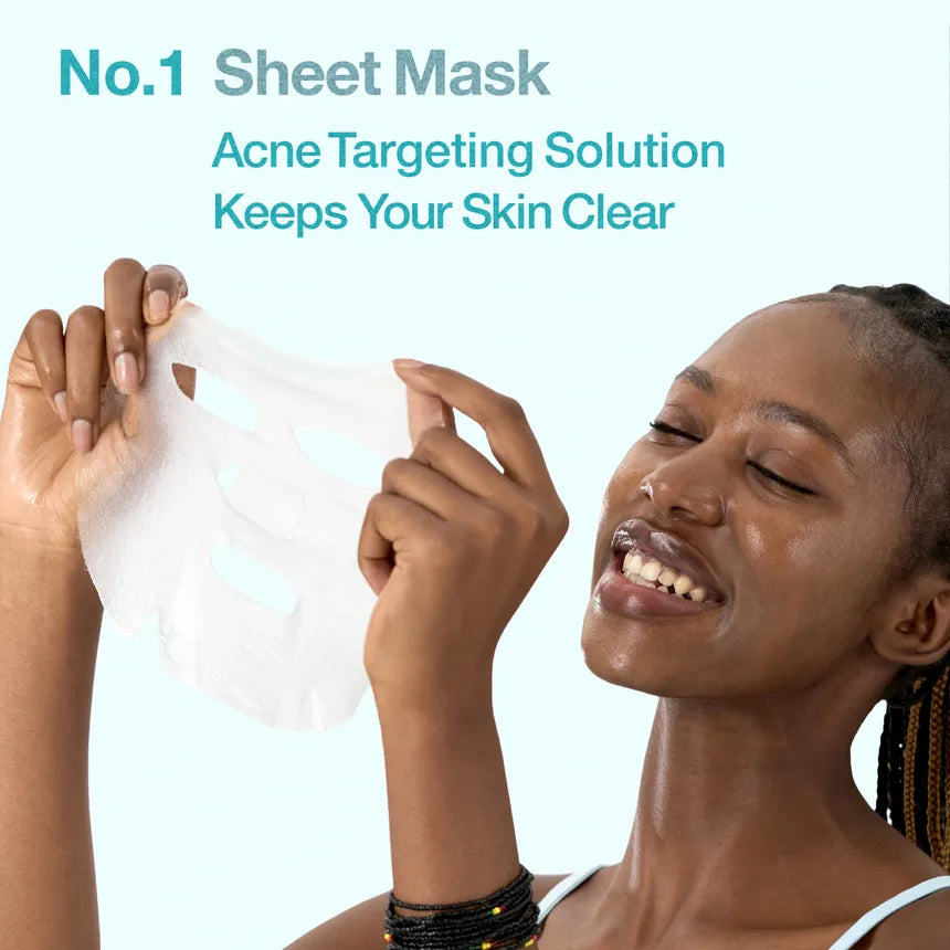 Numbuzin No.1 Pantothenic B5 Hyaluronic Active Clear Mask – 26ml x 5 Sheets | Deep Moisture & Acne-Friendly Calming Care