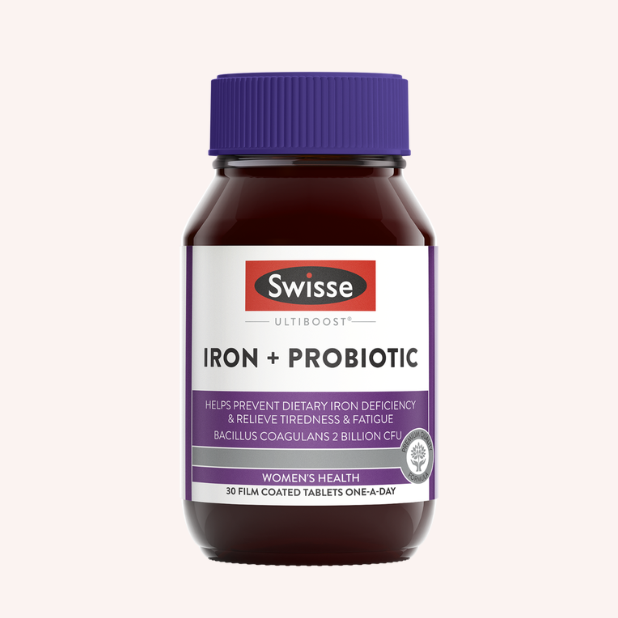 Swisse Ultiboost Iron + Probiotic 30 tablets Helps balance digestion | Targets stubborn weight