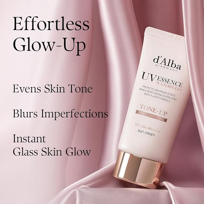 d'Alba UV Essence Waterfull Tone-Up Pink Correcting Sunscreen SPF 50+ 50ml