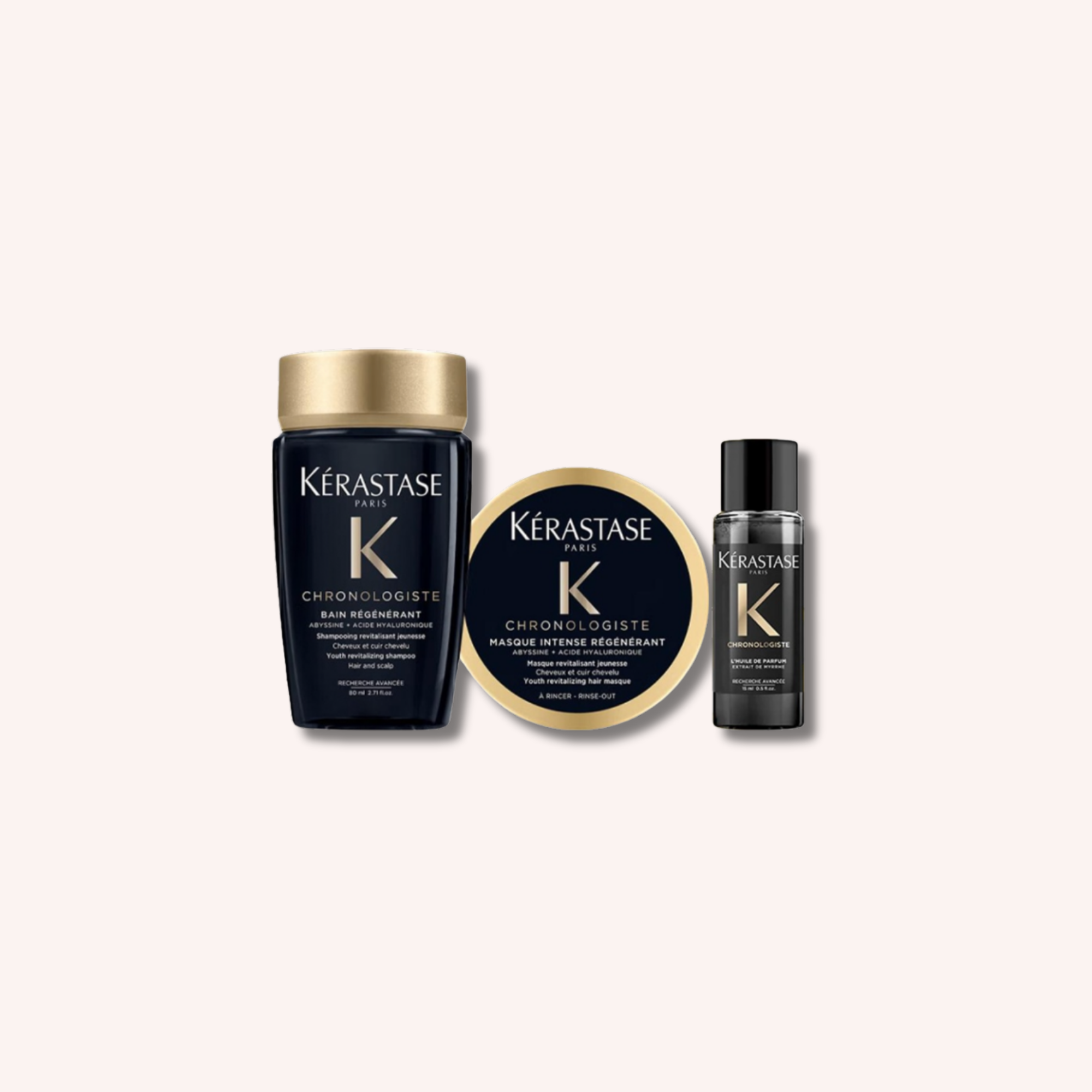 Kérastase Chronologiste Repair Set -Shampoo 80ml+Hair Mask 75ml+Hair Oil 15ml