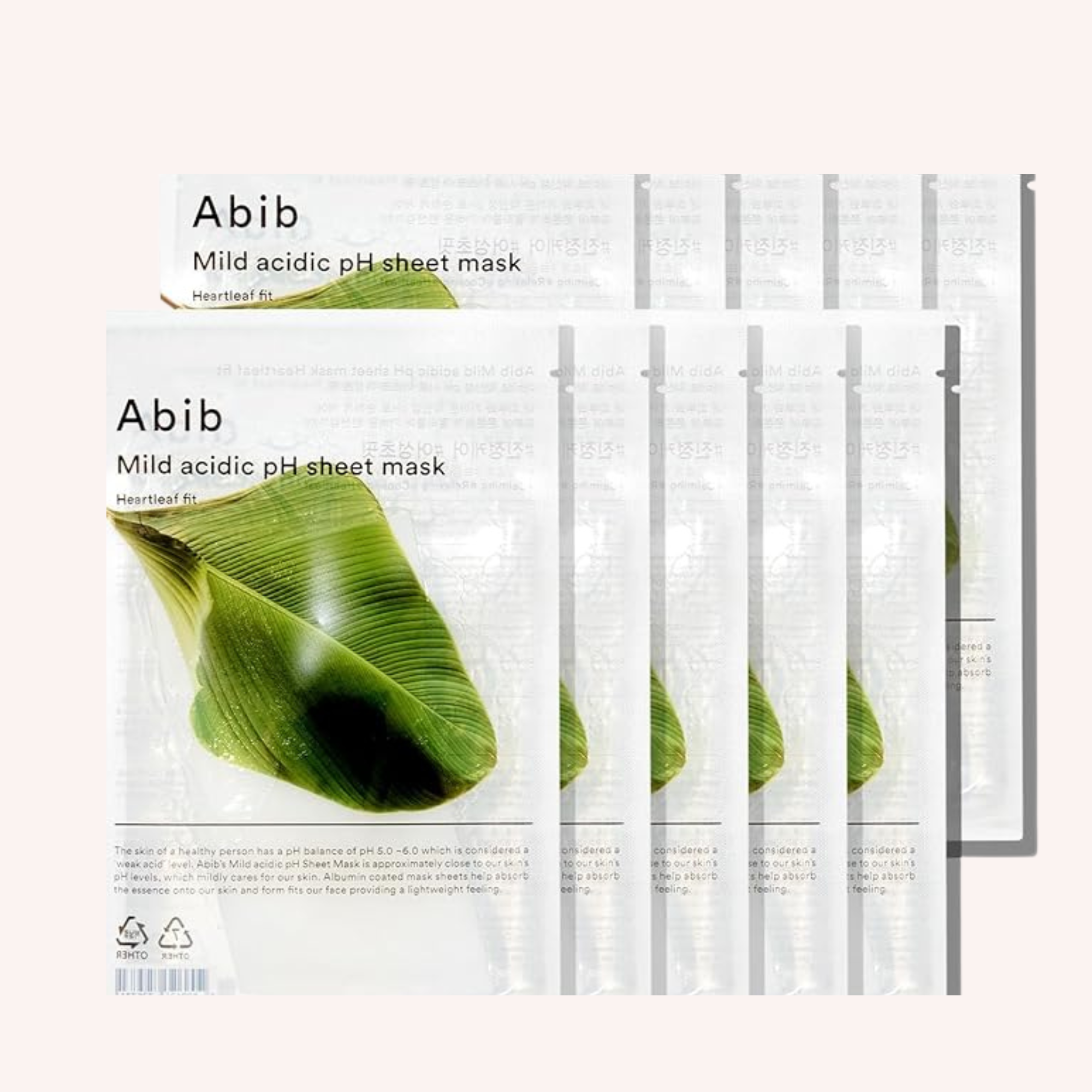 Abib Mild Acidic pH Sheet Mask Heartleaf Fit 30ml x 10 sheets