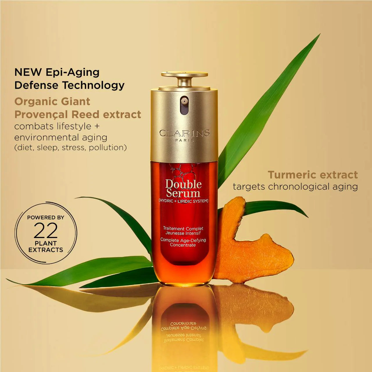 Clarins DOUBLE SERUM - Anti Aging + Anti Wrinkle Serum 0.9ml