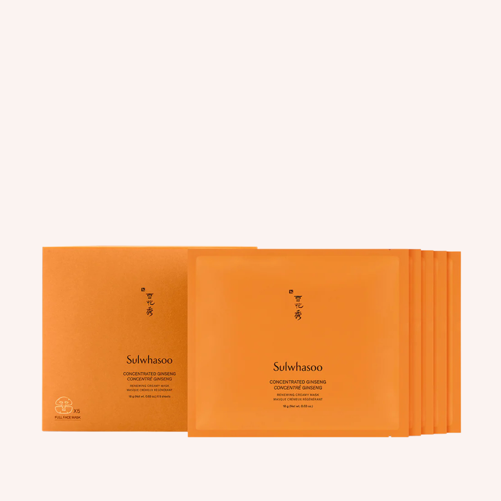 Concentrated Ginseng Renewing Creamy Mask Hydrate & Improve Tone 18g x5 sheets