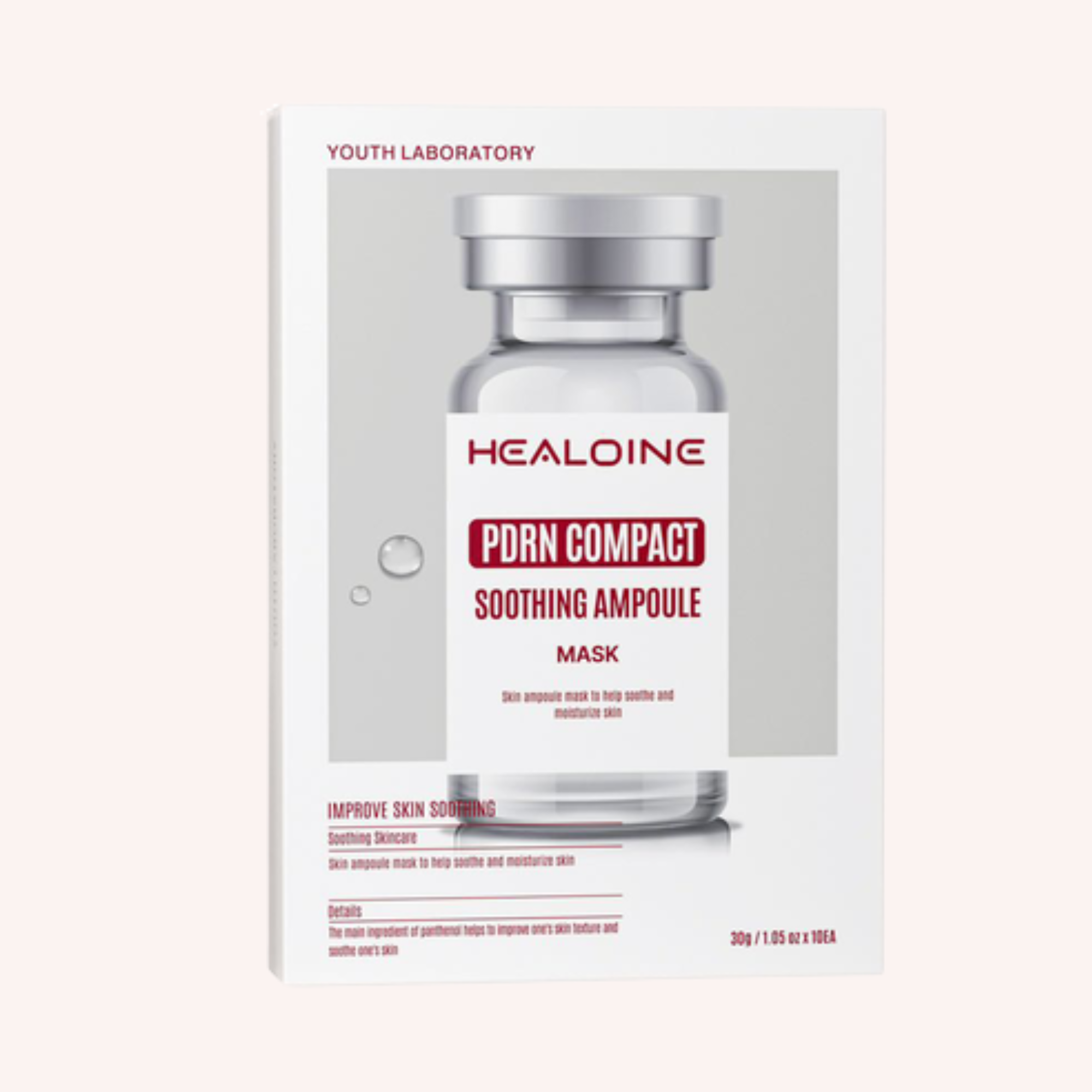 Healoine PDRN Compact Soothing Ampoule Mask 30g*10 pieces
