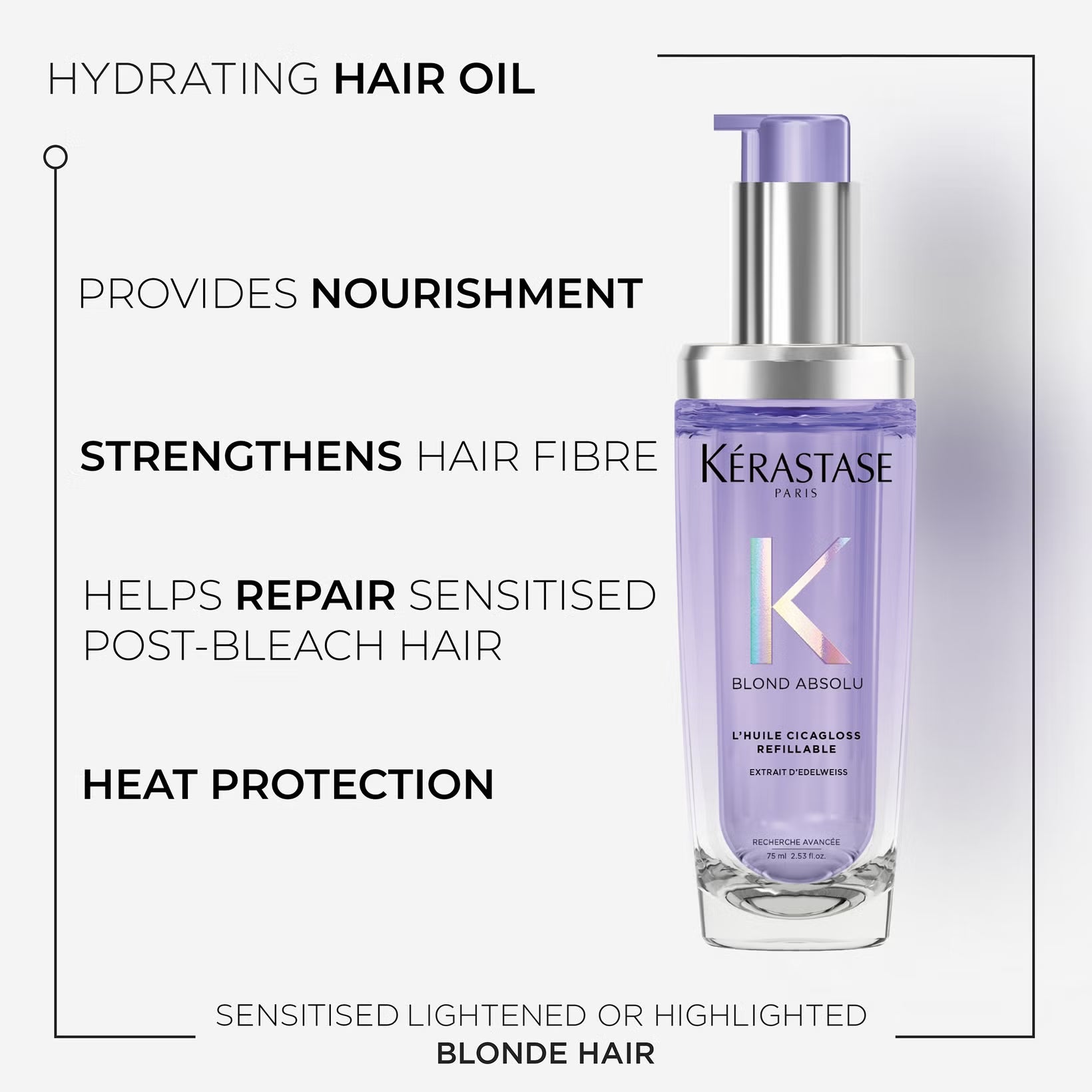 Kérastase Blond Absolu L’Huile Cicagloss Refillable Hair Oil 75ml