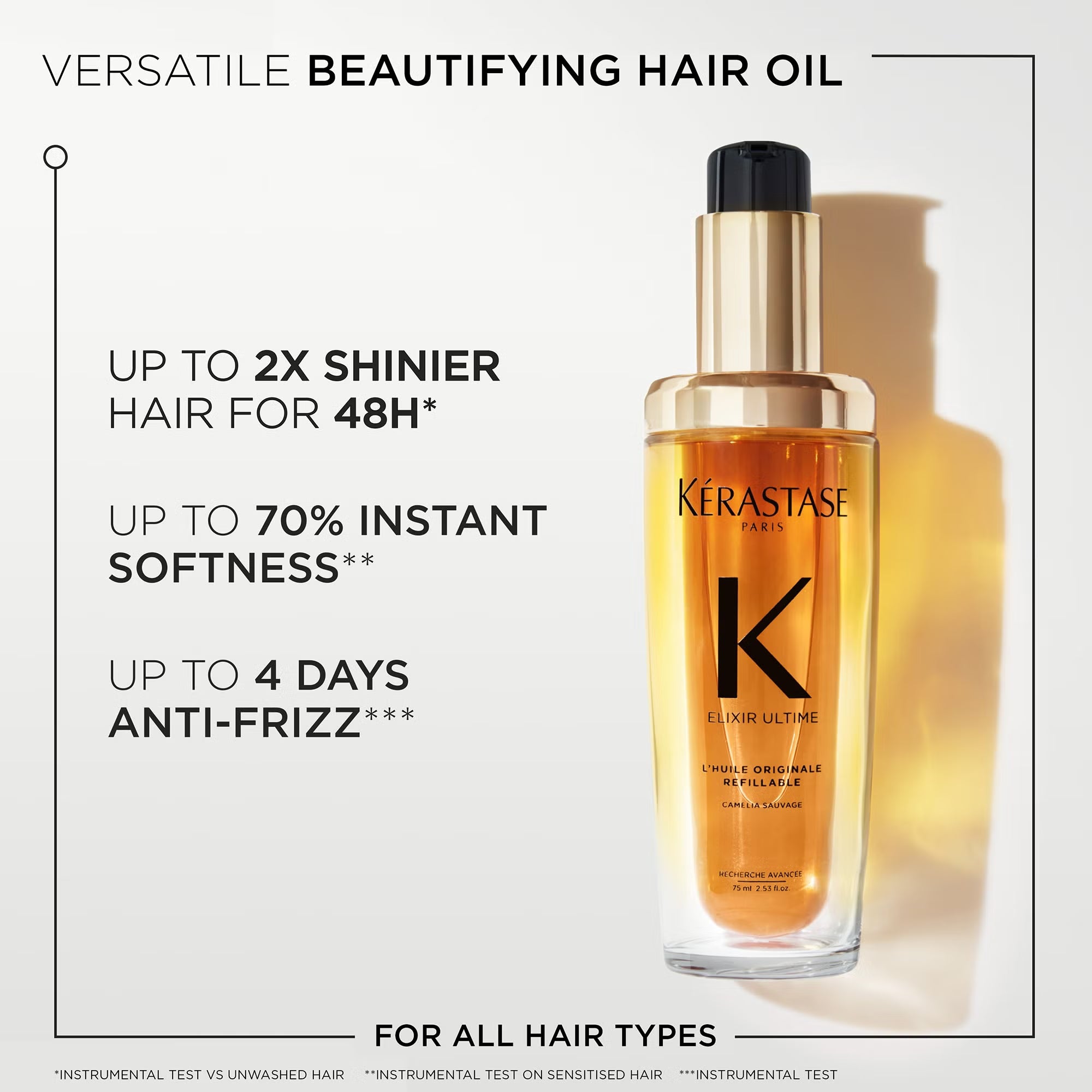 Kérastase Elixir Ultime Original Refillable Hair Oil, Argan Oil, Heat Protection 75ml