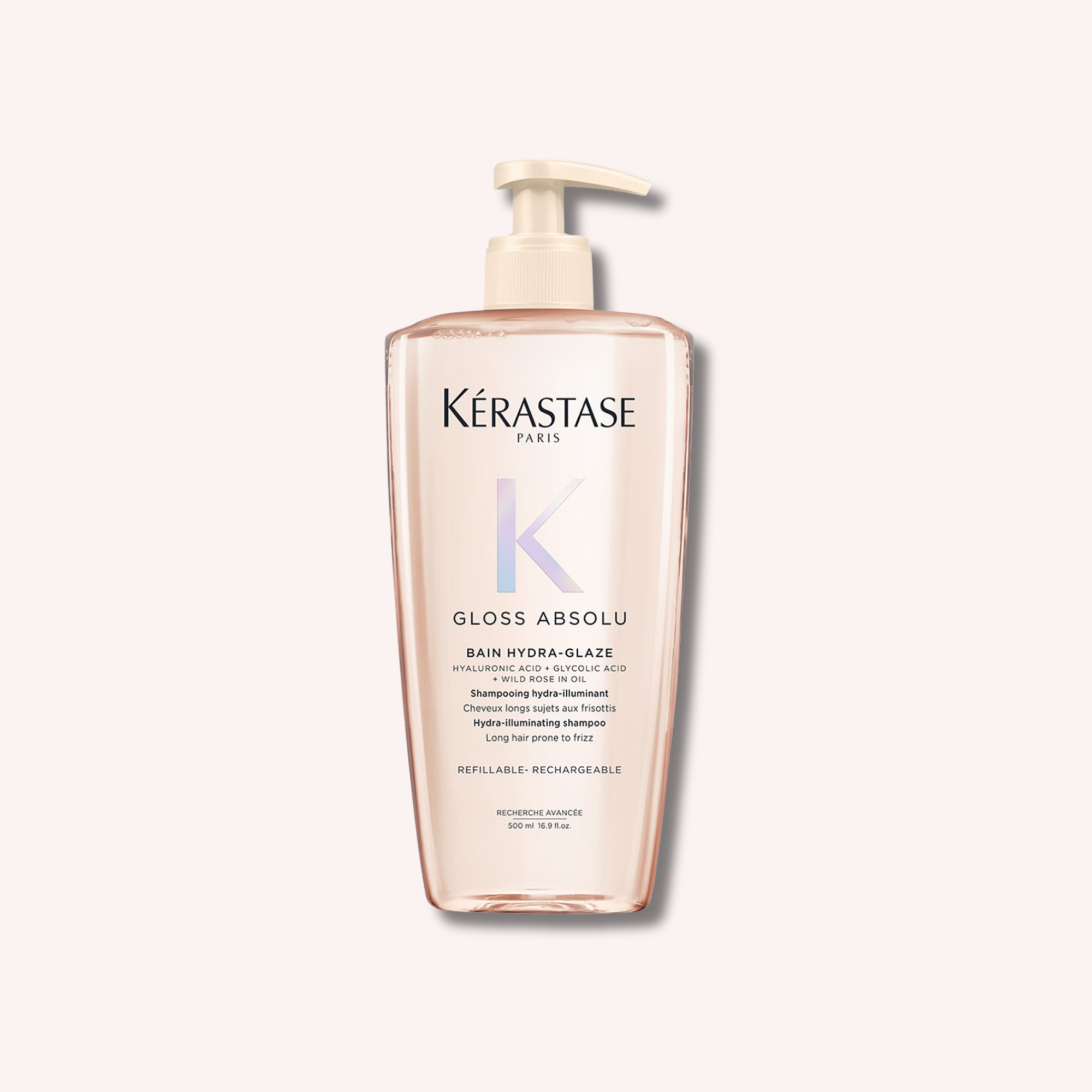 Kérastase Gloss Absolu Shampoo with Glycolic Acid, Hyaluronic Acid and Wild Rose in Oil 500ml