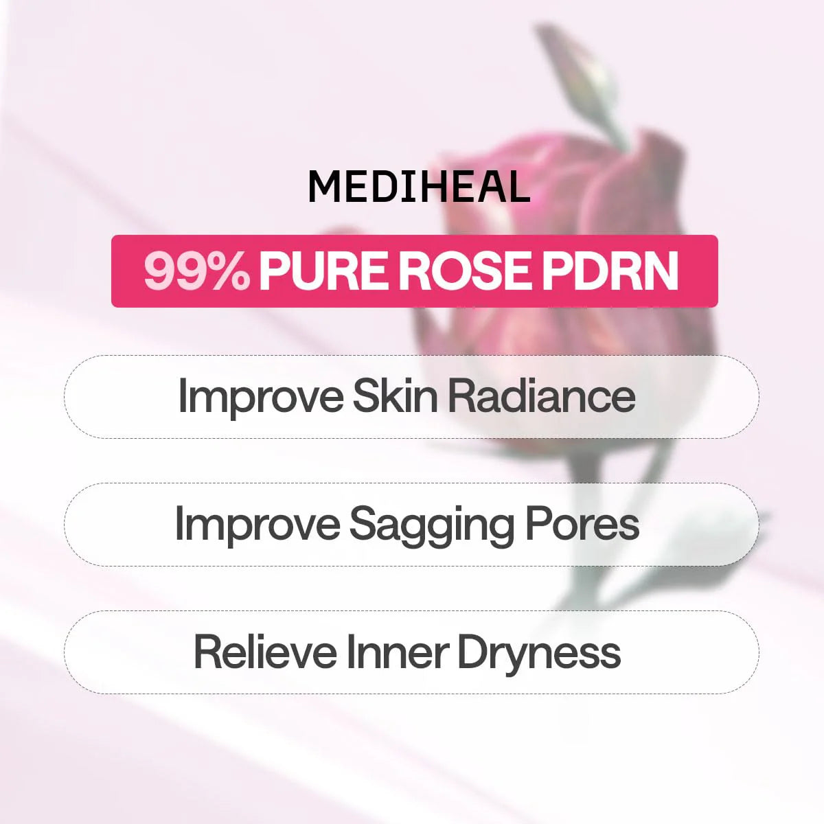 MEDIHEAL British White Rose PDRN Essential Mask Sheet Bio Emulsome 24ml × 11 sheets
