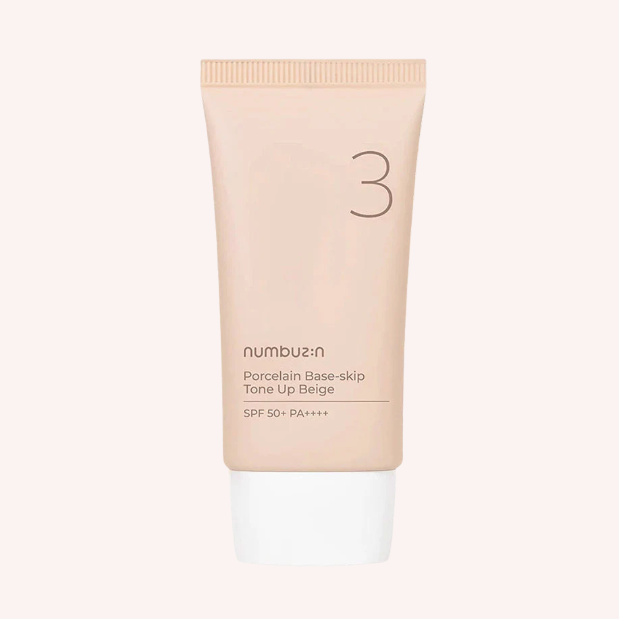 Numbuzin No.3 Porcelain Base-skip Tone Up Beige SPF50+ PA++++ – 50ml | Primer, Sunscreen & Tone-Up in One