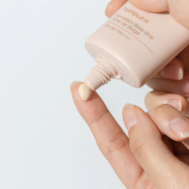 Numbuzin No.3 Porcelain Base-skip Tone Up Beige SPF50+ PA++++ – 50ml | Primer, Sunscreen & Tone-Up in One