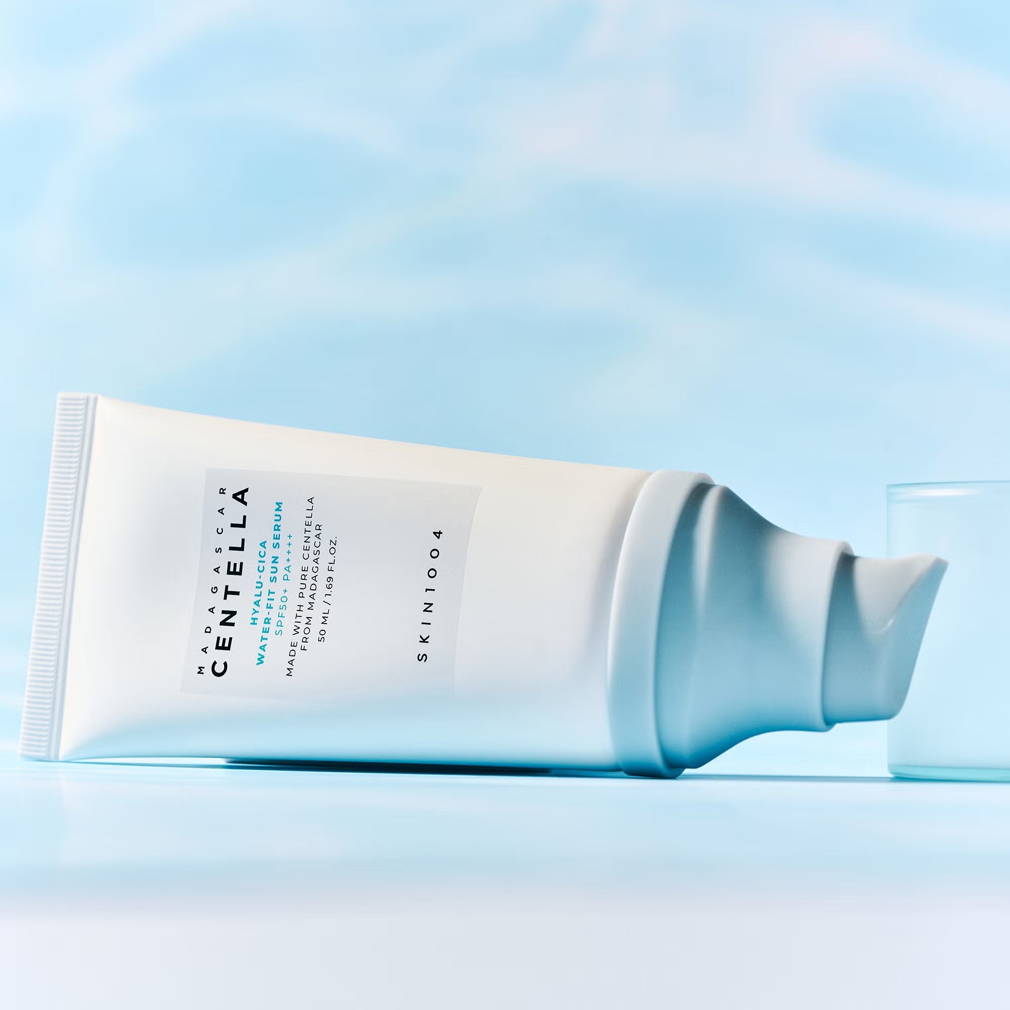 Skin1004 Madagascar Centella Hyalu-Cica Water-Fit Sun Serum is a lightweight SPF50+ 50ml