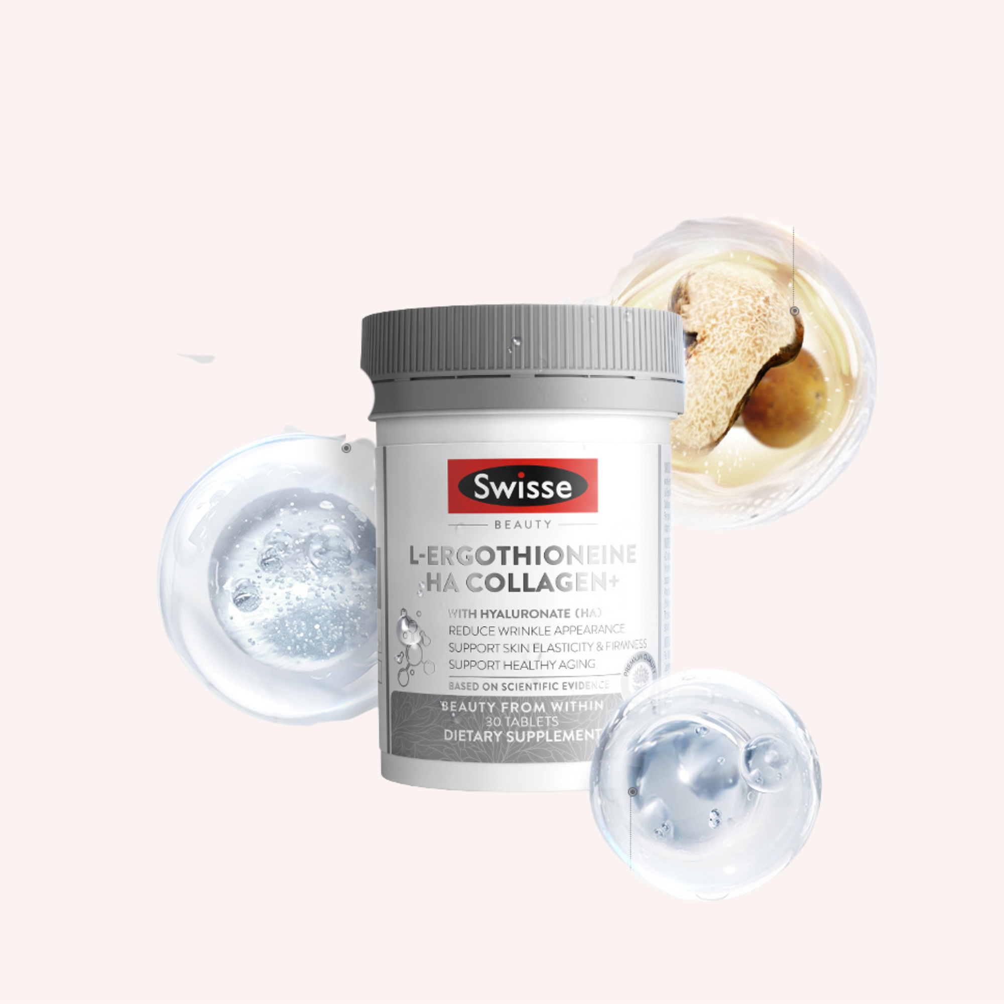 Swisse Super Swisse L-Ergothioneine Oral HA Collagen 30 Tablets