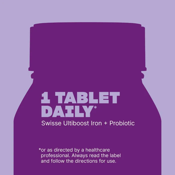 Swisse Ultiboost Iron + Probiotic 30 tablets Helps balance digestion | Targets stubborn weight
