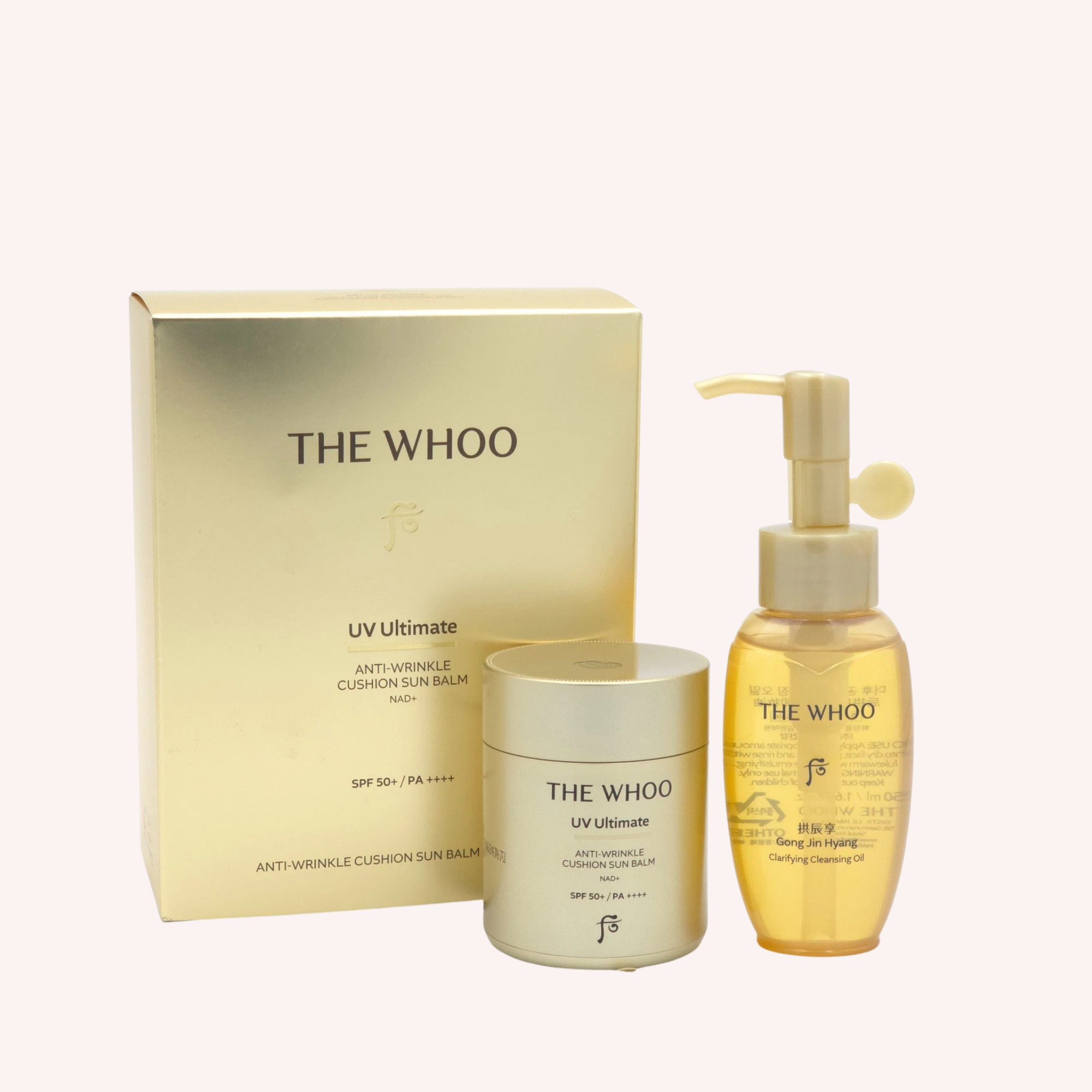 The Whoo UV Ultimate Anti Wrinkle Cushion Sun Balm Special Set Sun Balm 13g+Cleansing oil 50g